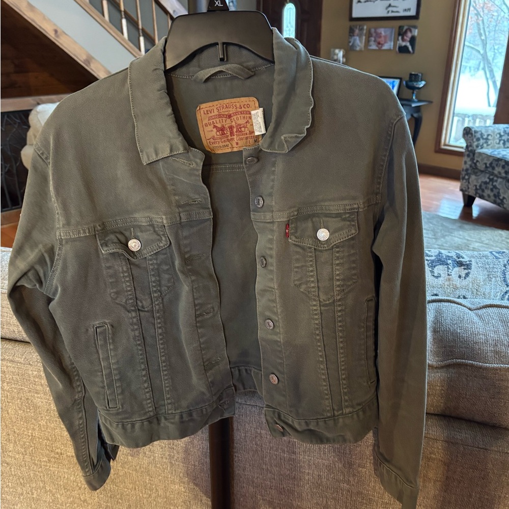 Levi's Khaki Green Button-Up Jacket
